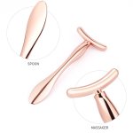 Metal Facial Massager Beauty Bar With Cream Spoon Rosegold
