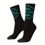 Makita-inspired 3D All Over Print Men's Crew Socks - Knit Polyester Fabric 95% Polyester 5% Elastane Hand Washable - Professional Tools Design