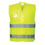 C475-HI-VIS Two Band Dual Id Holder Vest