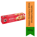 Bakers Strawberry Whirls Shortberry Biscuits 200G - 200G