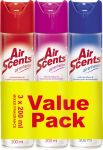 Shield Airscents Triple Pack Aerosol 200ML Mixed Fragrances