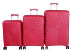 Smte Unbreakable 3-PIECE Red Luggage Set With Spinner Wheels Locks & Storage With Keychain