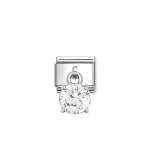 Composable Classic Link Pendant Round Brilliant Cut Stone White