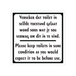 Toilet Notice Sign