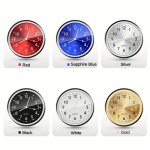 1PC Glow Decorative Clock Car Clock MINI Quartz Analog Car Dashboard Time Stick-on Clock Watch For Car Decoration Exclusive For 