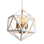 Sammy Wood And Metal Pendant Light White