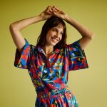 Safari Shirt - Blue Rio Floral - 44 Xxxxlarge
