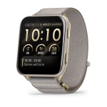 Garmin Venu X1 - Soft Gold With Titanium Caseback And French Gray Nylon Band