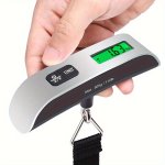 Compact 110LB 50KG Digital Luggage Scale - Portable Handheld Design With Backlit Lcd Display Battery-powered Non-rechargeable