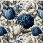 Printed Runner Dusty Blue 12