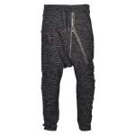 Asymmetrical Zip Zebra Harem - Black Free