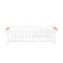 Dish Drying Rack White Metal With Wooden Handles W36 X D27 X H9.6CM