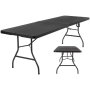 Black Plastic Folding Table