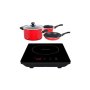 Mellerware 5 Piece Black Induction Cooker And Pot Set 1800W