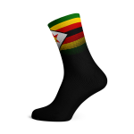 Zimbabwe Flag Socks - XL Black