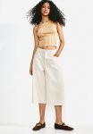Wide Low Culotte Jeans - Beige