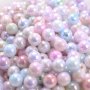 100/50/25pcs 6/8/10mm Cute Beautiful Bicolored Acrylic Beads For Jewelry Making DIY Couple Bracelets Necklace Phone Chain Handmade Craft Supplies