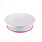 11-INCH Cake Decorating Turntable With Non-slip Base Food-grade Pp Material Bpa-free White Cake Stand Smooth Rotating Cake Stand