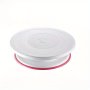 11-INCH Cake Decorating Turntable With Non-slip Base Food-grade Pp Material Bpa-free White Cake Stand Smooth Rotating Cake Stand Display With Cake Decorating Supplies Kit