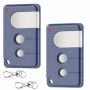 2 Pcs Garage Door Remote 433.92MHZ - 3 Button Garage Door Opener Control