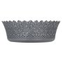 Clicks Plastic Lace Round Basket Grey