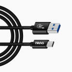 Troo 30W Fast USB A To USB C Braided Cable