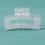1PC Daisy Printed Rectangle Hair Claw Clips Colorful Non-slip Strong Hold Jaw Hair Clips Styling Accessories For Women Thin Thic