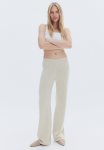 Fine-knit Trousers - Light Beige Marl