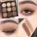 9 Colors Eyeshadow Palette Pearly Glitter Matte Brown Color Nude Color Tone Milk Tea Color Daily Light Makeup