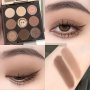 9 Colors Eyeshadow Palette Pearly Glitter Matte Brown Color Nude Color Tone Milk Tea Color Daily Light Makeup