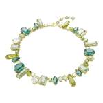 Bohemia Crystal Swarovski Gema Necklace Mixed Cuts Green Gold-tone Plated