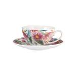 Maxwell & Williams Eucalyptus Bloom Coupe Cup & Saucer Set White