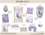 Cot Duvet Bedding Moon Purple Moon Child Set