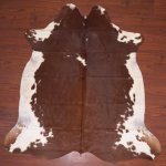 Aa Grade Cow Hide 1059 Brown white L - Large Brown white Panelled