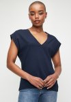 Edit V Neck Tee - Navy