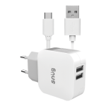 Snug SN0010 - Home Charger With USB Type-c Charge And Sync Cable White Std