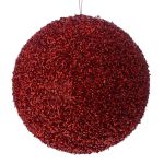 Red Glitter Foam Bauble 15CM