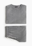 Pyjama T-Shirt And Shorts - Grey Marl