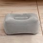 Inflatable Foot Rest Pillow 1-PACK Gray Pvc Flocked Portable Footrest Cushion For Travel Car Office Napping Train - Relaxation Foot Stool