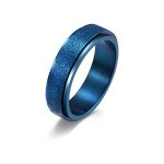 Blue Glitter Spinner Ring - 9 Us