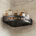 Multi-level Triangle Corner Shelf Wall-mounted Bathroom Organizer For Shampoo Shower Gel And Toiletries Durable Easy-to-install