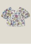 Cotton On Leah Short Sleeve Top - Vanilla annie Floral
