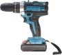 Cordless Hammer Drill Set With 2 Batteries Case & Accessories - 26-PIECE
