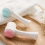 1PC Facial Cleansing Brush Face Exfoliating Pore Deep Cleansing Brush Double Side Face Wash Brush Face Scrubber For Skincare