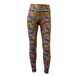 High Waist Full Length - Funky Flowers - Ladies S - 32
