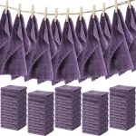 Newwiee 100 Pack Washcloths Bulk Ultra Soft Wash Cloths 12 X 12 Inch Quick Dry Absorbent Microfiber Face Towel Reusable Facial F