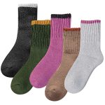 Iig 5 Pairs Womens Cute Fashion Knit Wool Socks Thick Warm Winter Crew Socks Gifts For Women Super Thick 01-5 Pairs