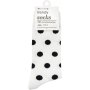 Clicks Trendy White & Black Polka Dot Socks 7-11