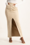 Ester Suede Maxi Skirt - Ivory - XS