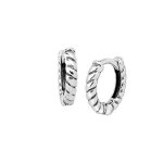 Silpada 'soleil' Twisted Huggie Hoop Earrings In Sterling Silver